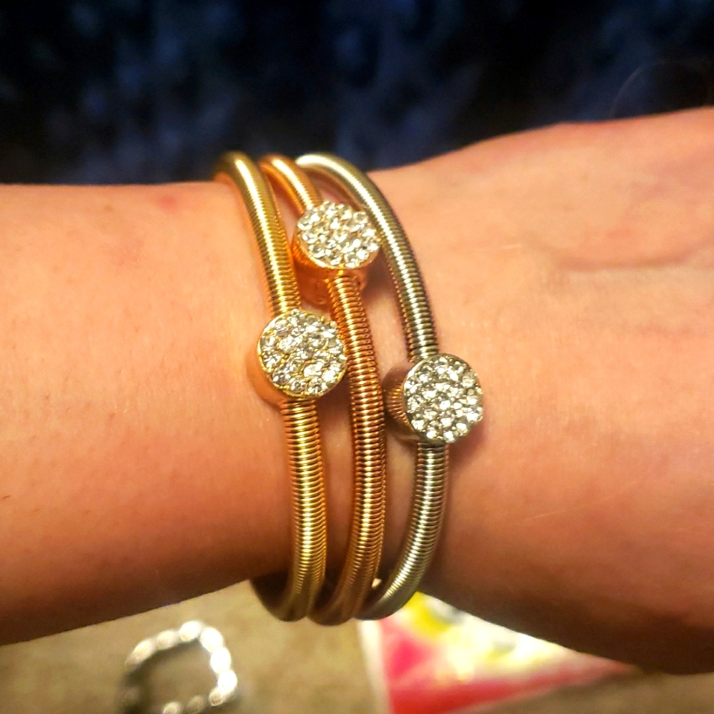 New not used 3 Cleo bracelet many ways to wear them
